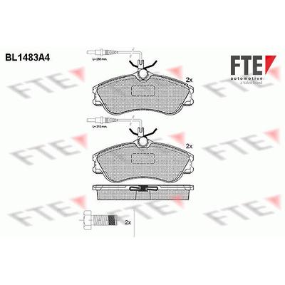 Fte Bremsbelagsatz, Scheibenbremse [Hersteller-Nr. 9010214] für Peugeot, Citroën
