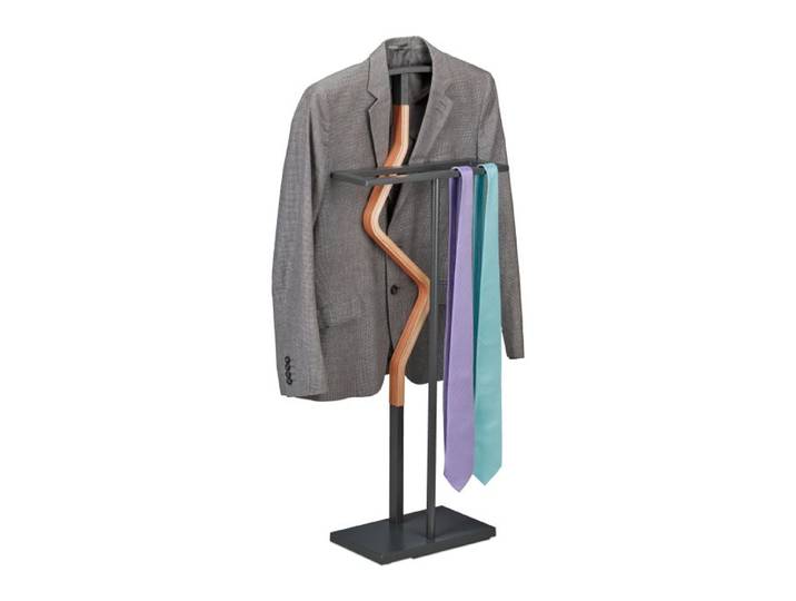 Relaxdays Valet de chambre anthracite à poser