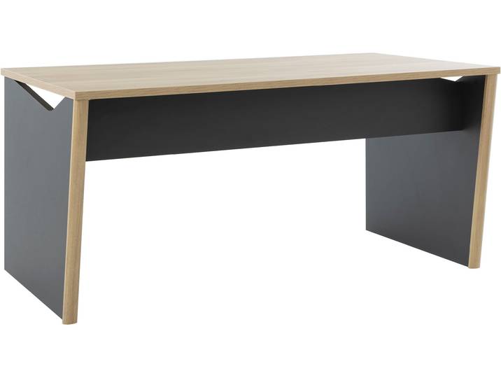 Schreibtisch GAMI ITALIC , eiche bocage, anthrazit, anthrazit, eiche bocage nachbildung, B:160cm H:75cm T:80cm, Tische, Schreibtisch, Ein eleganter und funktionaler Schreibtisch