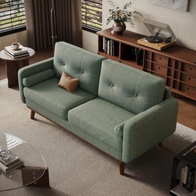 Yun "64"" Loveseat Sofa, Mid Century Modern Couch Comfy Love Seat Couches for Living Room"