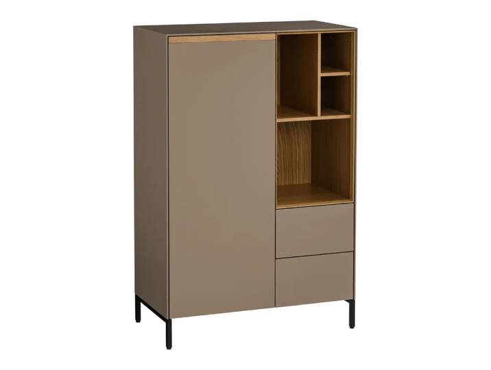 Highboard Via, Edition, beige, Holzwerkstoff