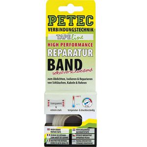 PETEC Dichtungsband Reparaturband High Performance, selbstverschweißend, transparent, 25mm x 3m