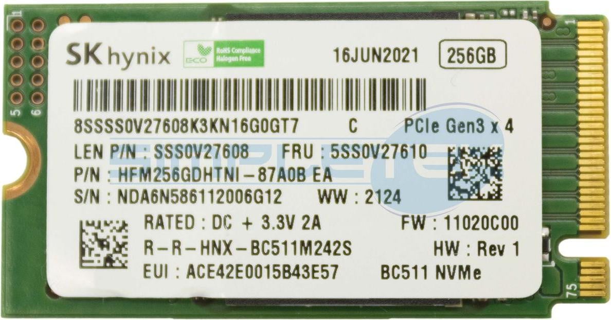 Lenovo SSD 256GB M.2 PCIe 2242 5SS0V27610
