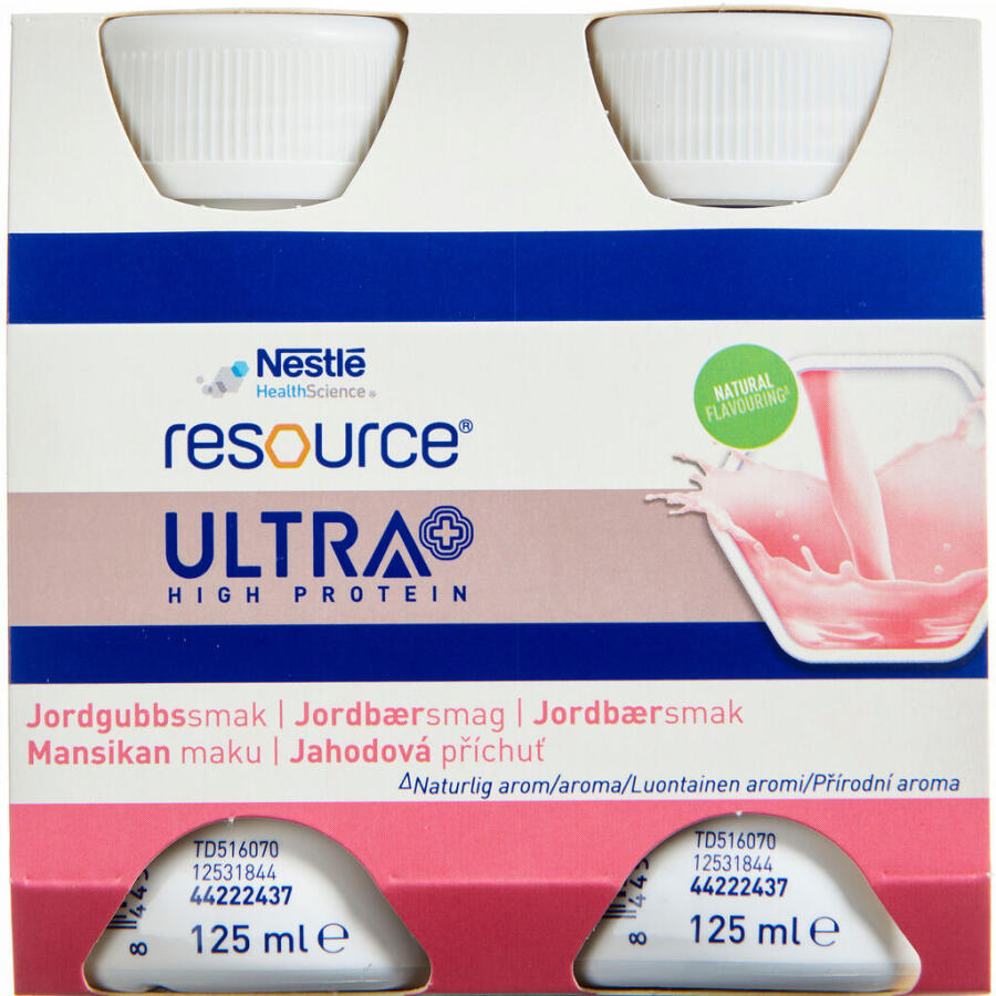 Resource Ultra Jordbær 4 x 125 ml