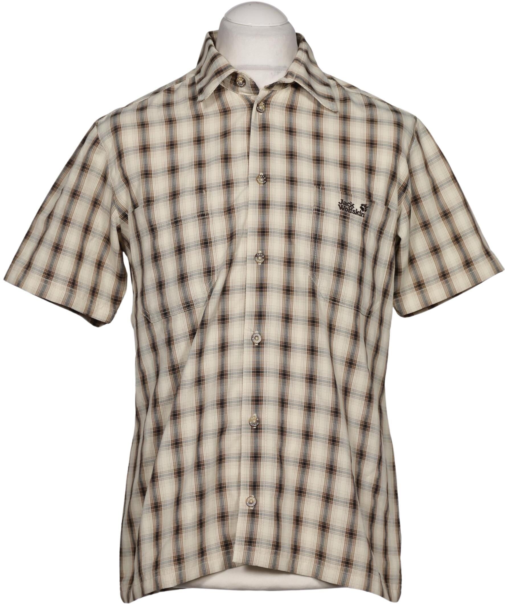 Jack Wolfskin Herren Hemd, Beige, Gr. 44, Synthetik - Second Hand