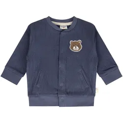 Salt and Pepper Krepp-Collegejacke Bär, blau, 68