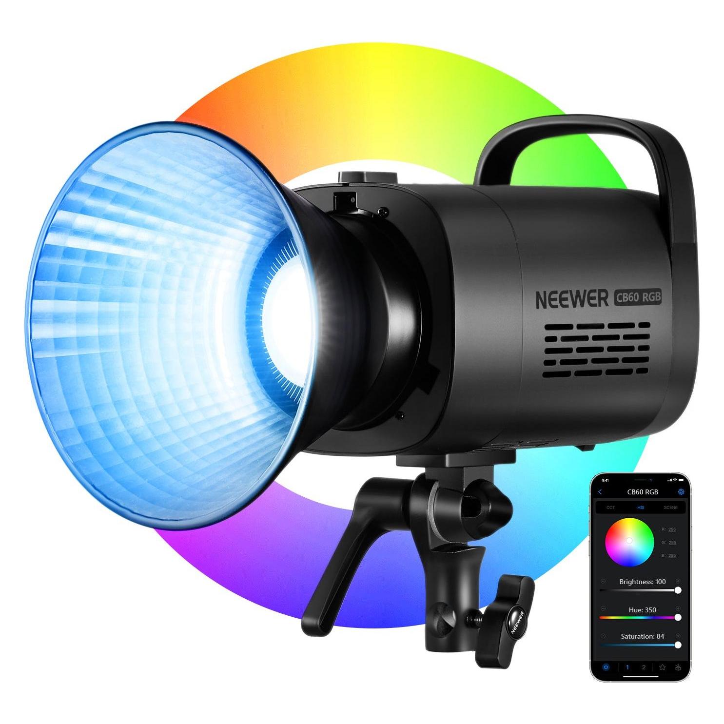 Neewer CB60 RGB LED Video Light With App Control (Studioleuchte, Videoleuchte) (10102197)