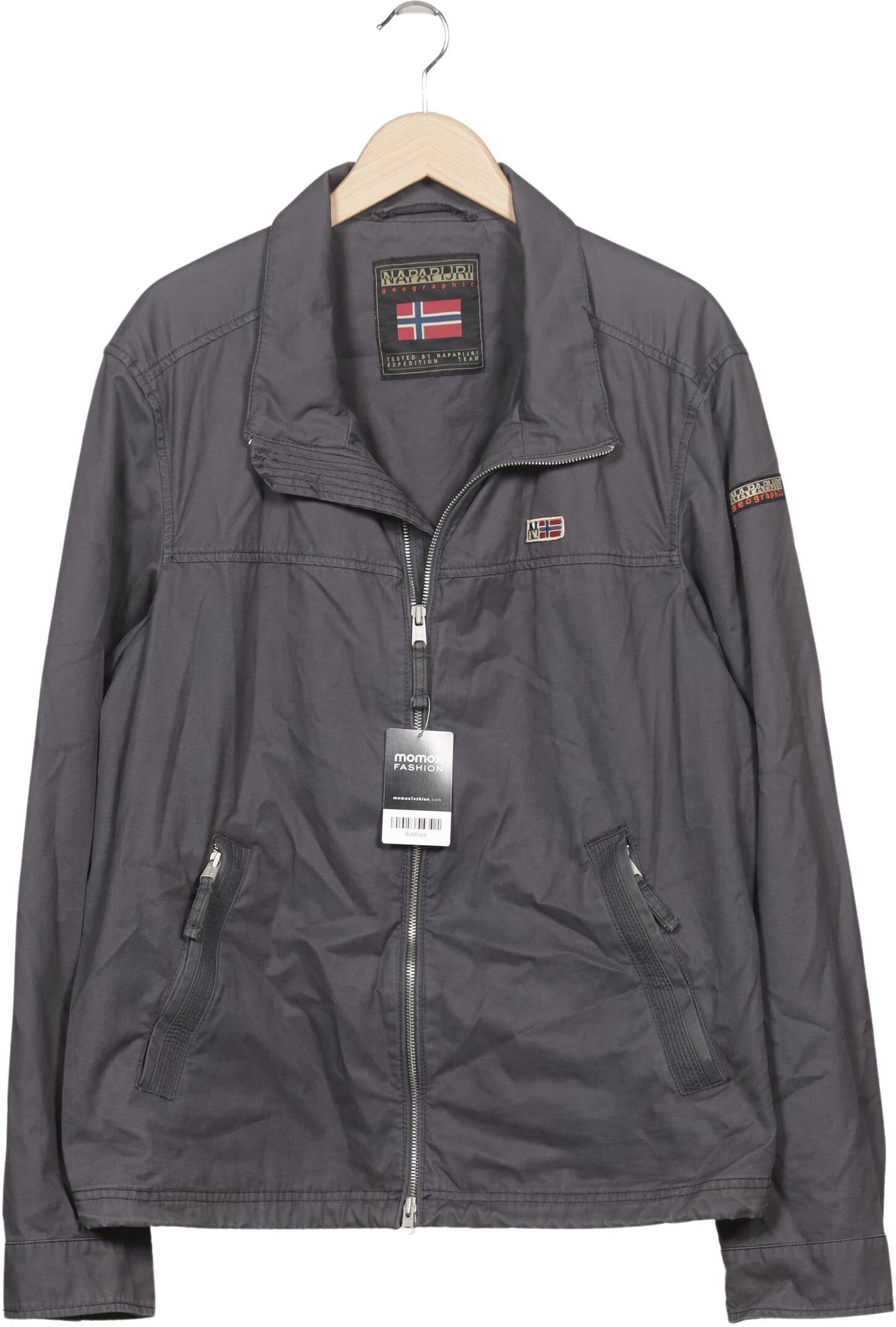 Napapijri Herren Jacke, Grau, Gr. Xxl, Baumwolle - Second Hand