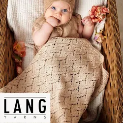 Strickanleitung – Babydecke "Edda" aus Lang Yarns Baby Cotton Naturally Colored