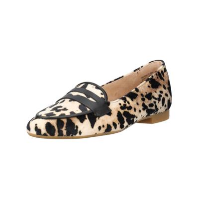 Slipper PAUL GREEN "Paul Green Slipper Leder/Textil", Damen, Gr. 37,5, Leder, bunt (leopard), Leder, Textil, Schuhe Slipper
