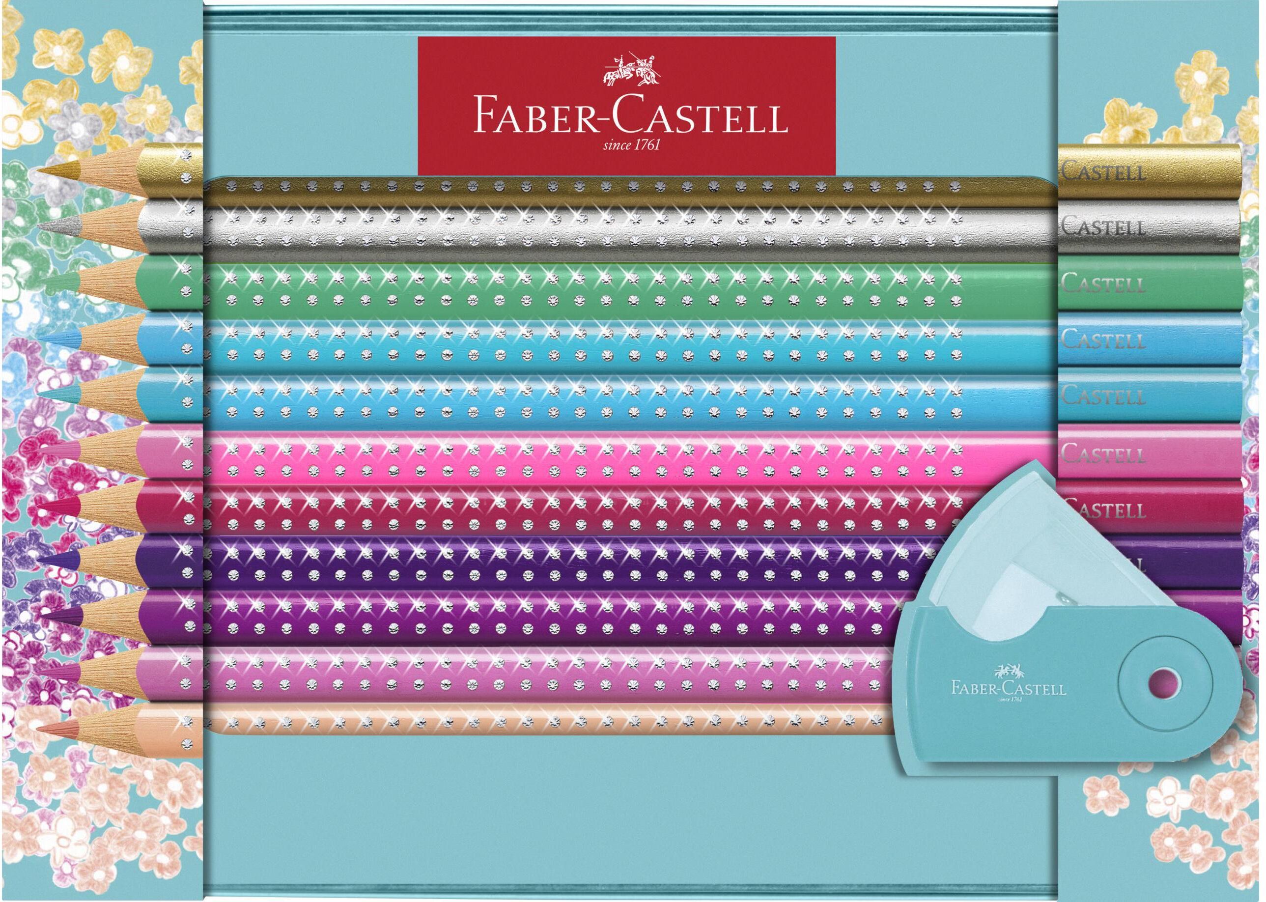 Buntstift FABER-CASTELL "Sparkle 20", bunt, Holz, Stifte, Buntstift, Bruchsicher bunt Einheitsgröße