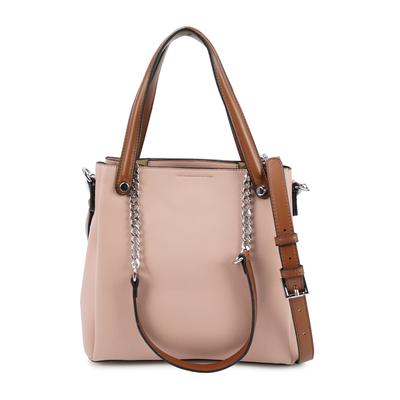 Henkeltasche HARPA "GABBIE", Damen, Gr. B/H/T: 10cm x 28cm x 28cm, rosa (hellrosa), Lederimitat, unifarben, Taschen, mehrere Fächer
