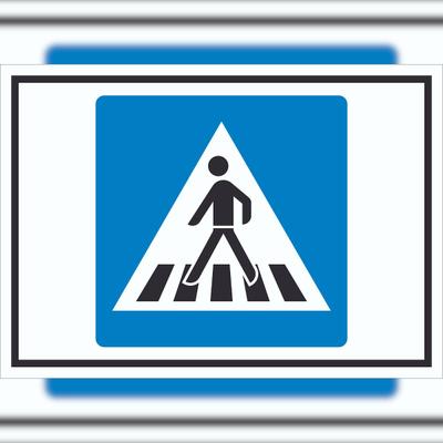 HB-Druck Fußgängerüberweg Symbol Schild A6 (105x148mm)