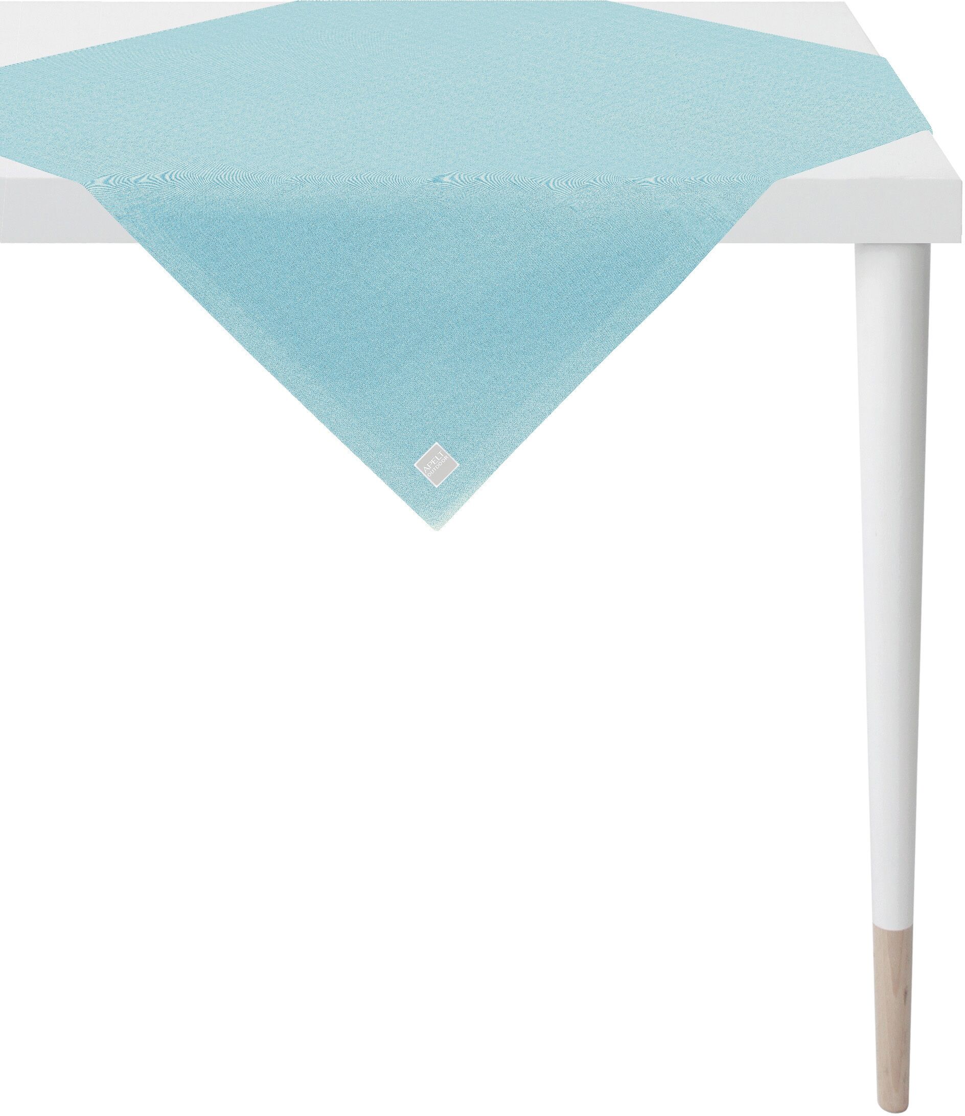 Mitteldecke APELT "3959 Outdoor, Sommerdeko, Sommer", blau (hellblau), B:88cm L:88cm, Polyester, Tischdecken, Mitteldecke, Panama hellblau B/L: 88cm x 88cm, 1 Stk., quadratisch