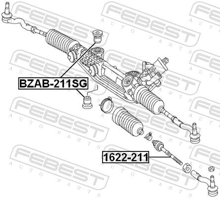 Febest Lagerung, Lenkgetriebe Bzab-211sg Für Mercedes