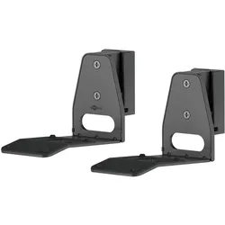 Goobay Lautsprecher-Wandhalterung Modern Era 3 Flex, schwarz (Wandmontage, Neigbar, Schwenkbar), Lautsprecher Ständer + Wandmontage, Schwarz