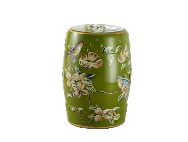 18 Keramik-Gartenhocker, Trommelhocker Im Chinesischen Stil, Blumen-Gartenhocker, Dekorativer Runder Beistelltisch For Innen- Und Außenterrassen For Hof, Terrasse, Veranda, Hinterhof(Bronze)