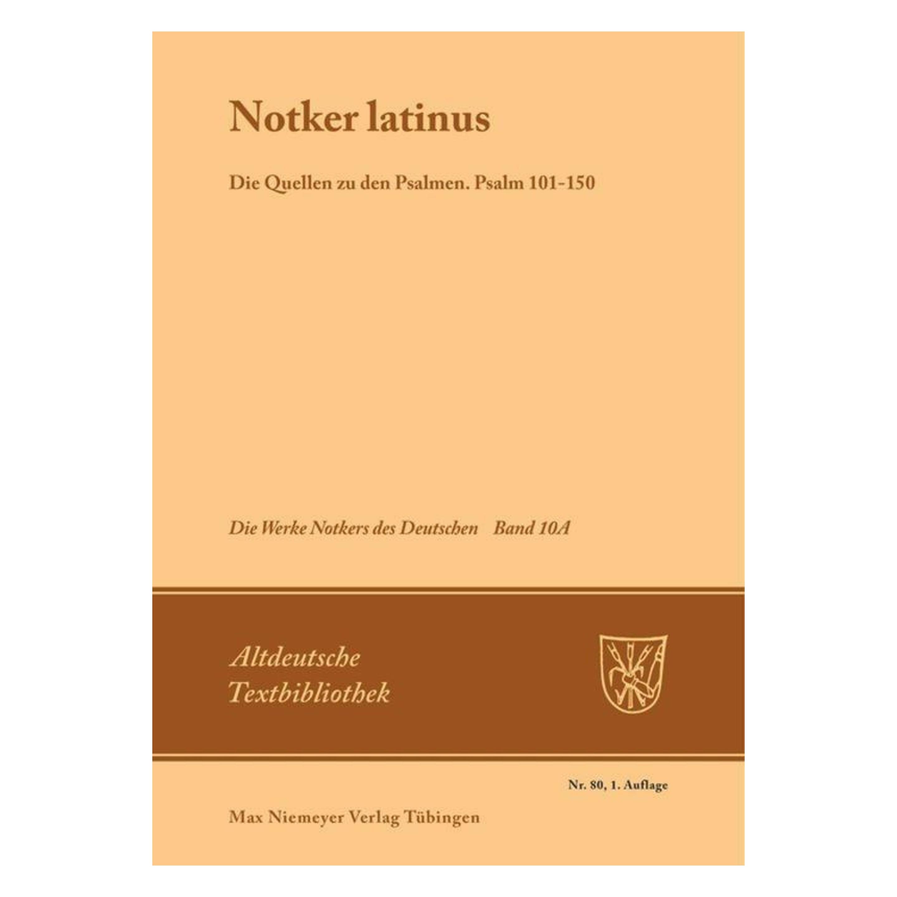 Niemeyer, Tübingen Notker latinus (Deutsch, Softcover, Petrus W. Tax, Petrus/, W Tax) (55572250)