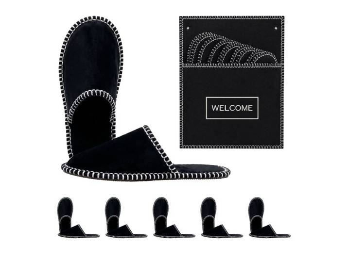 Relaxdays 6 paires de chaussons en feutre