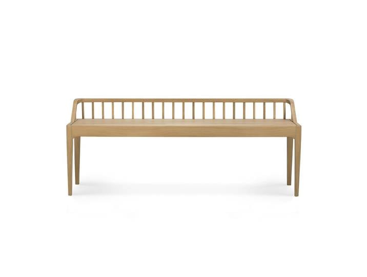 Sitz-Bank Spindle Ethnicraft braun, 150x60x35 cm
