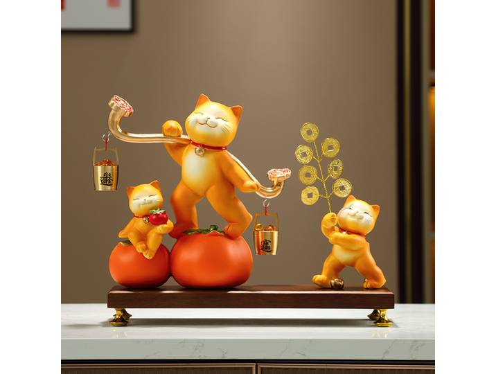 Ornement quotidien chat porte-bonheur en or, boutique haut de gamme, page de caisse, décoration de salon, ouverture, cadeau de pendaison de crémaillère