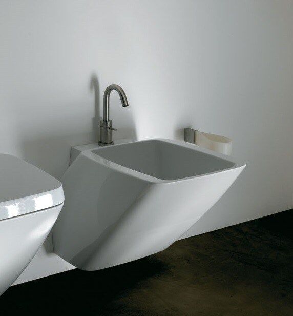 AXA one Serie 138 Wand-Bidet mit 1 Hahnloch, B: 400, T: 530 mm, weiss glänzend 24020