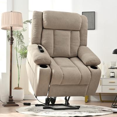 Kodotan sofa Power Lift Recliner Chair for Elderly,Fabric Lift Chairs for Living Room w/ Extended Footrest,Classic Single Sofa,Home Theater