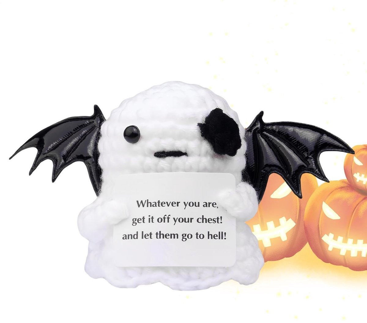 Handgemaakt Gehaakt Spook Bureaudecoratie voor Halloween