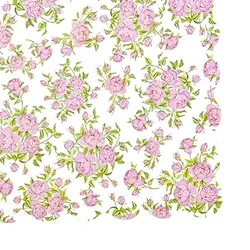 Home Fashion, Punched Little Roses, Lunch-Servietten, Maß 33 cm x 33 cm, 1/4Falz, 20 Stück pro Pack