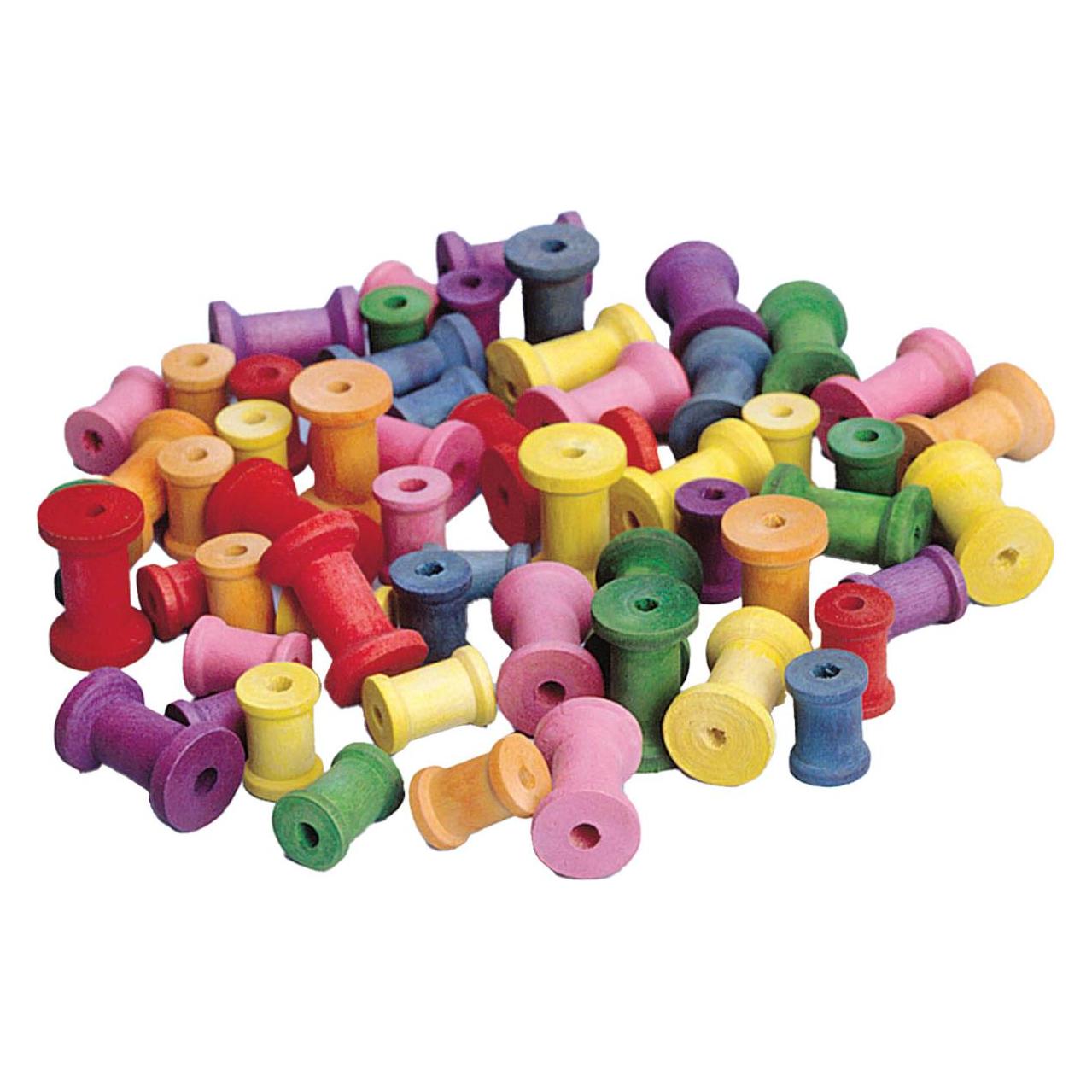 Colorations Farbige Holzspulen, 50er-Set (44429026)