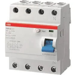 ABB, Schutzschalter, F204A-80/0,03 FI-Schutzschalter 80A 4-polig 30mA
