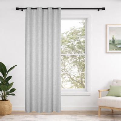 Gardine HOME WOHNIDEEN "LINORA, 1 Stück, Ösen, blickdicht, Leinenstruktur", grau, B:140cm H:225cm, Polyester, Gardinen, Gardine, DEKO, LEINENSTRUKTUR, UNI, ÖSEN
