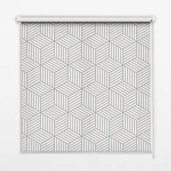 INNENROLLO - Fensterrollo - Rollo - 80x140 cm - 3D-Würfel