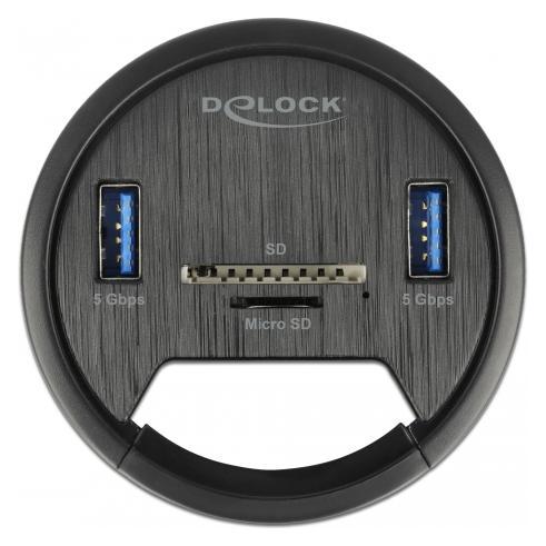 Delock Hub 2 x USB 3,2 Gen 1 (USB-A, 2 Ports) (64152)