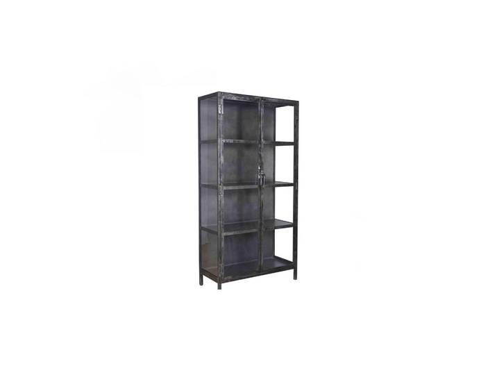 Kawola Highboard Arles Schwarz Metall, Rechteckig, 90x190x40 cm, Kleinmöbel, Kommoden, Highboards