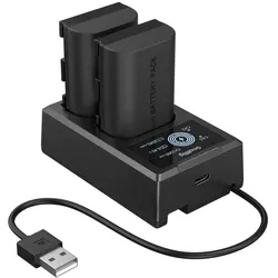 SmallRig 5409 Kamera Akku und Ladegerät Kit für Canon LP-E6P