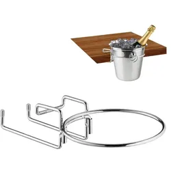 Relaxdays 2 x Sektkühlerhalter für den Tisch Silber