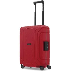 Redolz Essentials 15 4-Rollen Kabinentrolley 55 cm mit Dreipunkt-Verschluss, Koffer, Rot