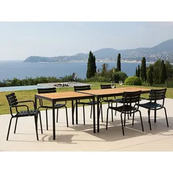 Outdoortisch Four Houe Tischplatte Bambus braun, Designer Henrik Pedersen, 160x75x90 cm