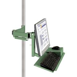 Manuflex LZ8201.6011 ESD Standard ESD-Monitorträger für Alu-Aufbauportale mit Tastatur- und Mausfläche, VESA-Adapter 100 mm