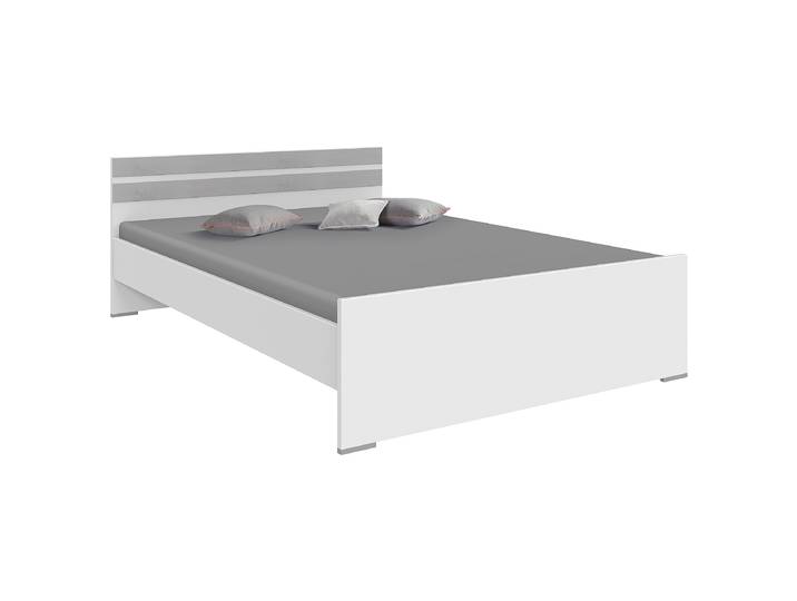Bettgestell Joker 140 x 200cm Weiß/Beton Dekor