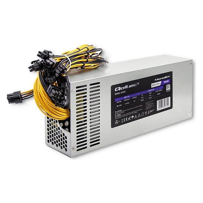 Qoltec 50350 POWER SUPPLY 1850W PCI-E 80 Plus Platinum Gaming Miner (1850 W) (50350)