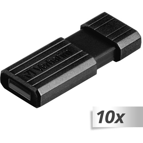 10x1 Verbatim Store n Go 8GB Pinstripe USB 2.0 black 49062