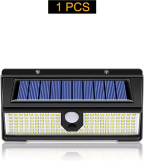 Inspire Curations 190 LED Solar Motion Sensor Wall Light 4 Mode Waterproof Outdoor Security Lamp 1pcs