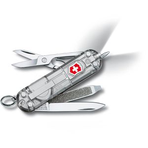 Victorinox Taschenmesser Signature Lite, 0.6226.T7, silber, 7 Funktionen, mit Kunststoffgriff & Edelstahl-Zweihandklinge