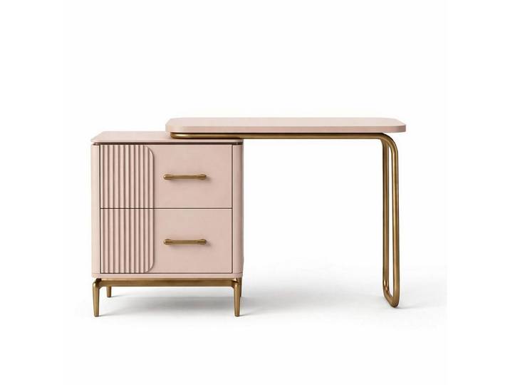 Xlmoebel Schminktisch Stilvoller Schminktisch mit goldenen Details und modernem Design, Made in Europa