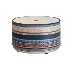 bassetti by SCHRÖNO Pouf aus Velours Tino ¦ blau ¦ Maße (cm): H: 39  Ø: 63.0