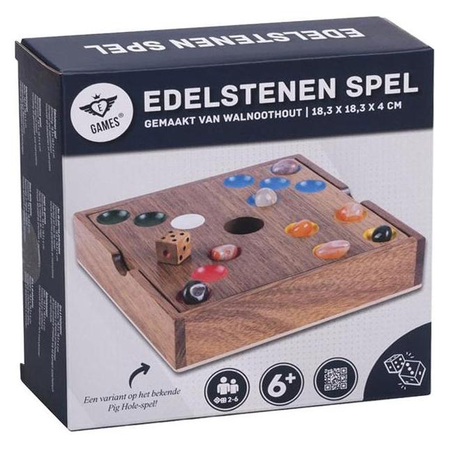 Longfield Edelsteinspiel aus Walnussholz - 2 bis 6 Spieler (2 - 6 Spieler) (350443)