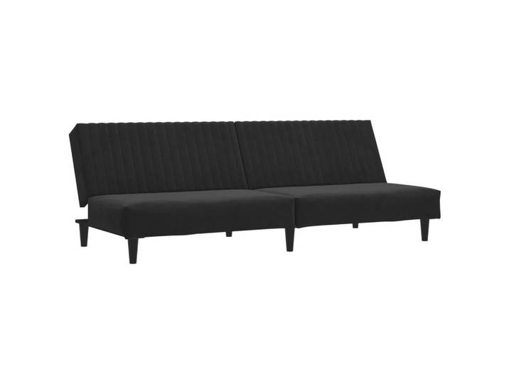 vidaXL Schlafsofa, Sofa 2-Sitzer Schwarz Samt