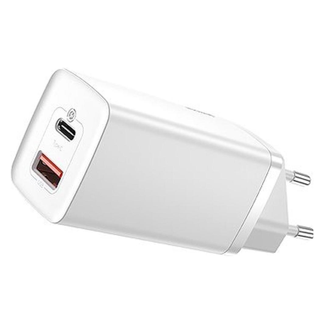 Baseus GaN2 Lite Quick ChargerC+U 65W EU White (65 W, 1 Port) (CCGAN2L-B02)